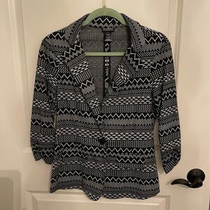 Aztec print woman’s size M jacket.